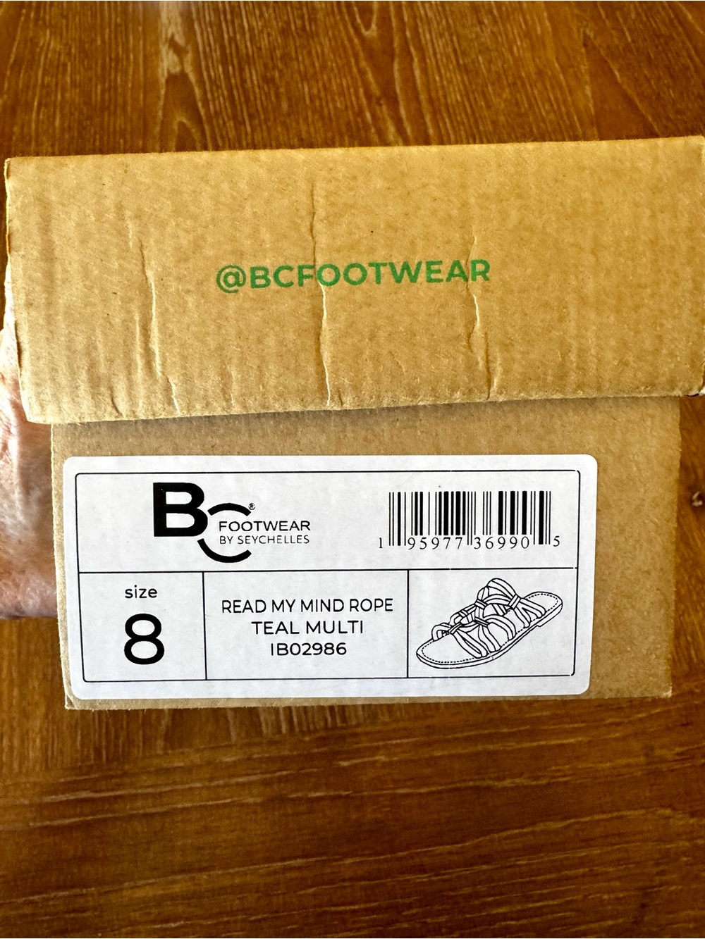 NIB BC Footwear Read My Mind multicolor rope sandals 8 - Picture 11 of 13